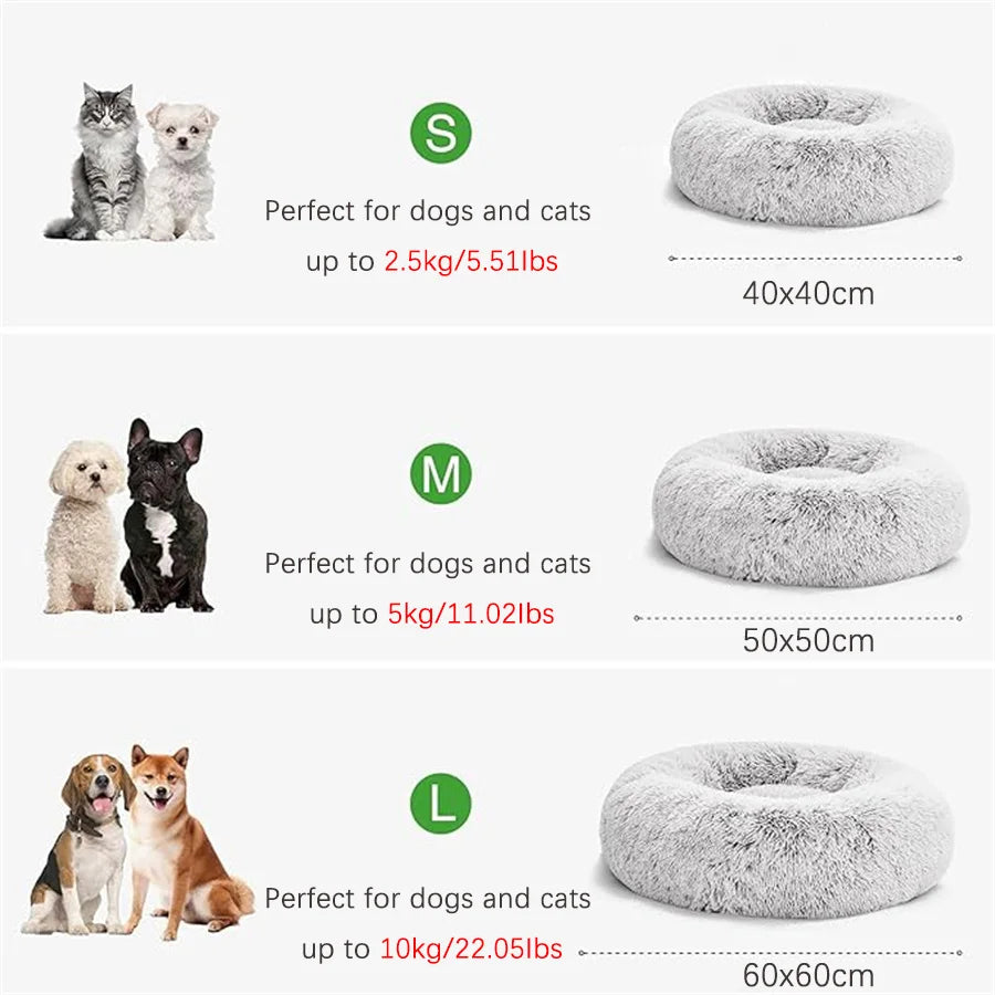 Cozy Donut Cat Bed — Soft Plush Washable