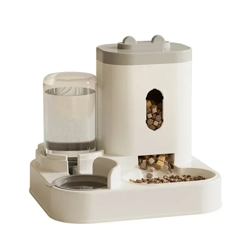 Automatic Feeder Cat Dog Food Bowl With Water Fountain Pet
