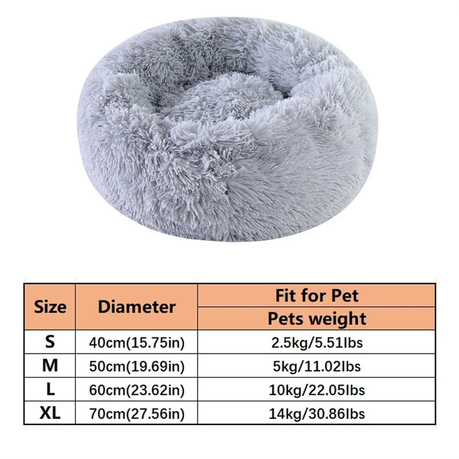 Cozy Donut Cat Bed — Soft Plush Washable