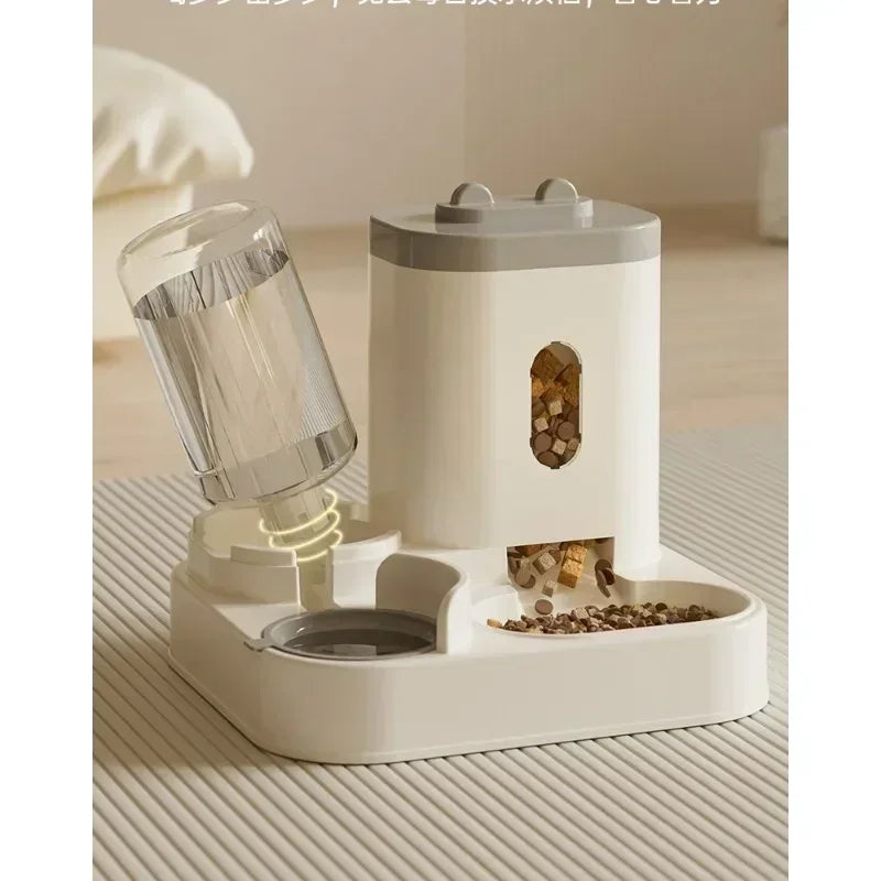 Automatic Feeder Cat Dog Food Bowl With Water Fountain Pet
