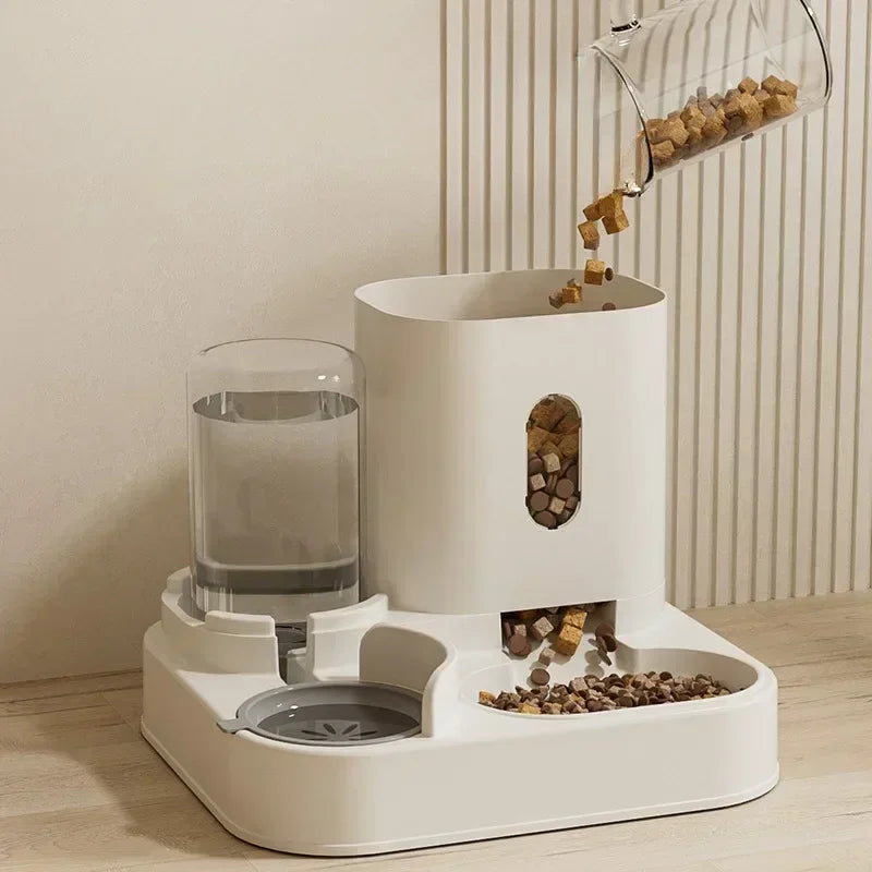 Automatic Feeder Cat Dog Food Bowl With Water Fountain Pet