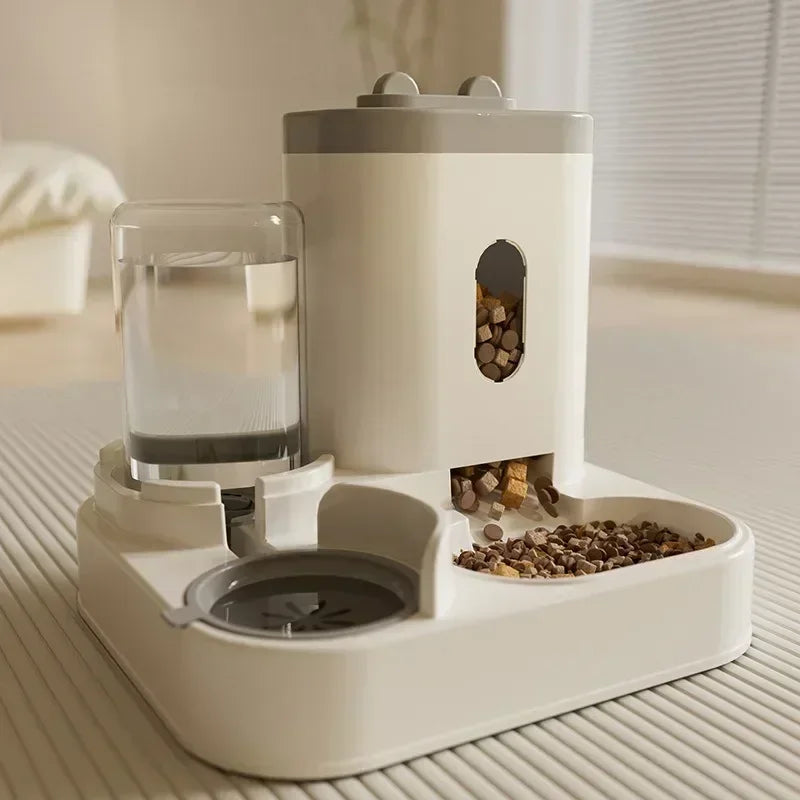Automatic Feeder Cat Dog Food Bowl With Water Fountain Pet