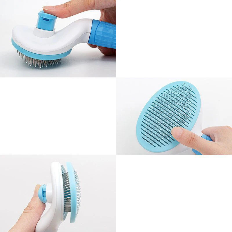 Professional Pet  Hair Brush & Comb- Gentle Detangler for Dogs &Cats , Long Hair Grooming