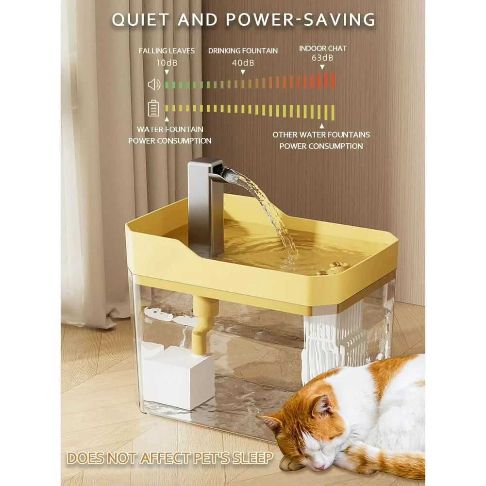 Smart Cat Water Fountain 2.2L — Silent Pump & Filter