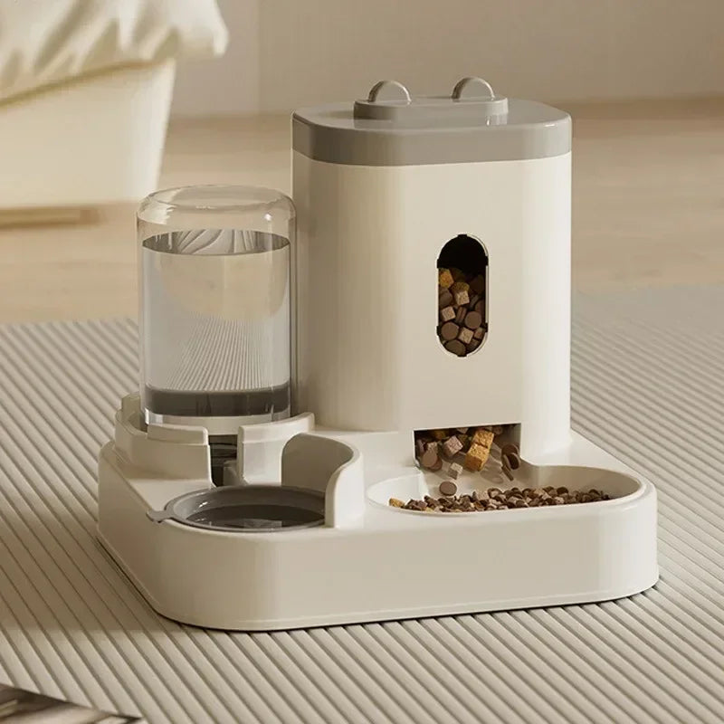 Automatic Feeder Cat Dog Food Bowl With Water Fountain Pet
