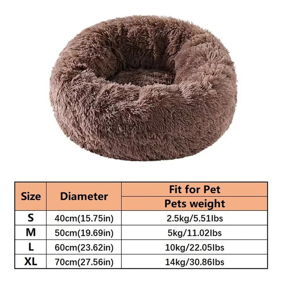 Cozy Donut Cat Bed — Soft Plush Washable
