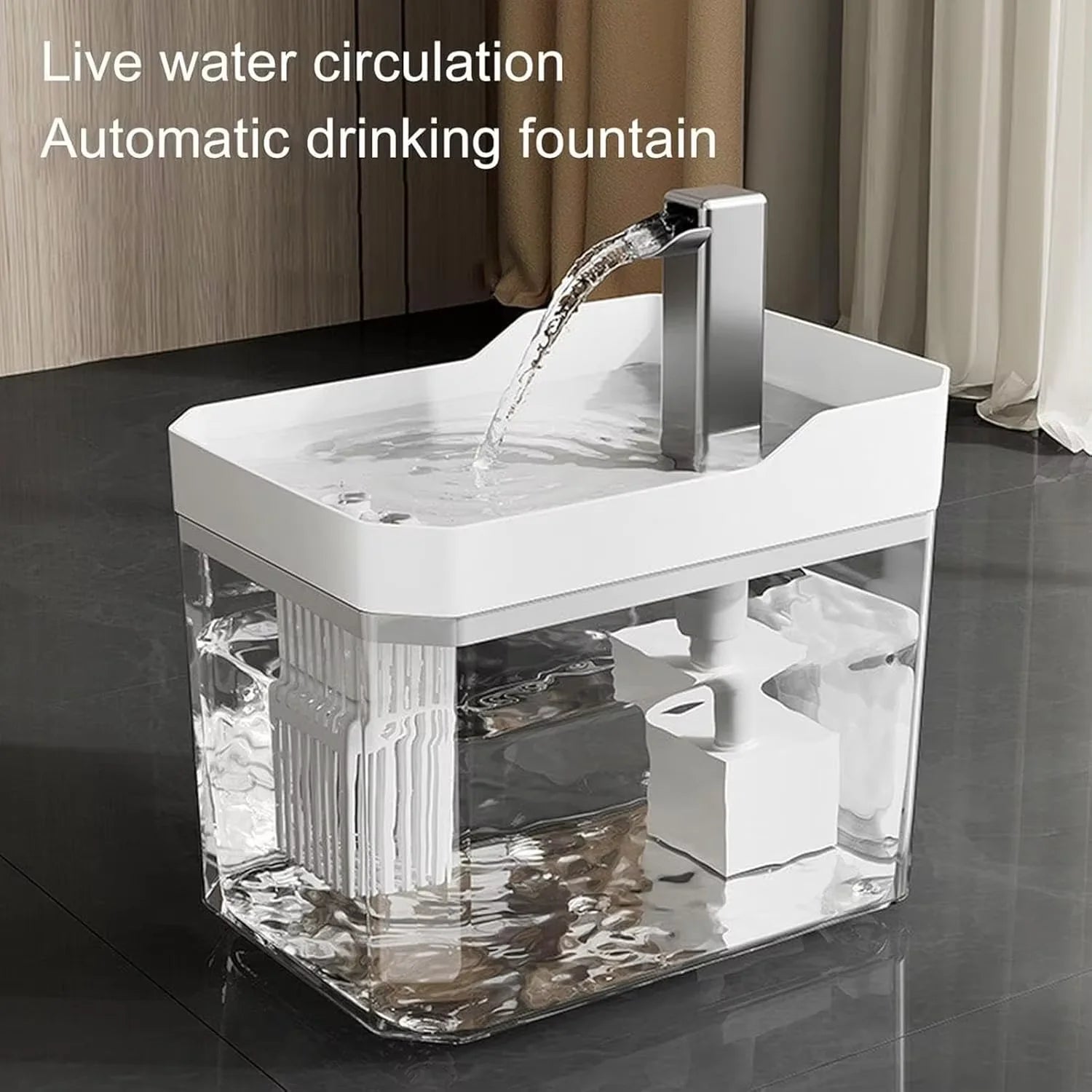 Smart Cat Water Fountain 2.2L — Silent Pump & Filter