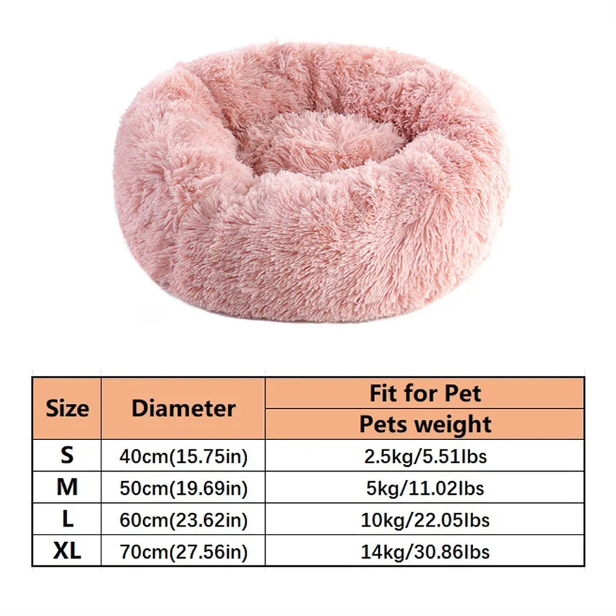 Cozy Donut Cat Bed — Soft Plush Washable